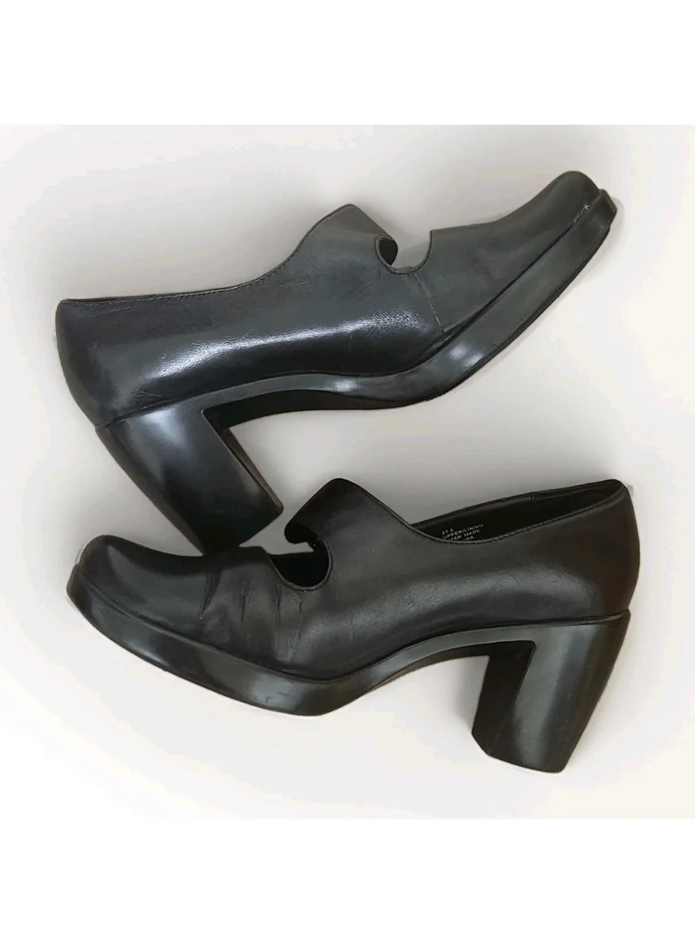 Dansko TARA Black Leather Mary Jane Shoes 37.5 / 7-7.5 Academia Whimsigoth Goth